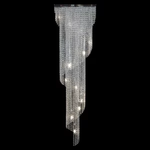 Lampa z kolekcji Spirala, spiralny kryształowy żyrandol 175cm