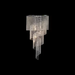 Lampa z kolekcji Spirala, spiralny kryształowy żyrandol