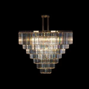 Nowoczesny, elegancki żyrandol kryształowy z kolekcji Modeo