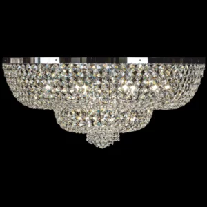 Klasyczny żyrandol typu Plafon do niskich pomieszczeń, kryształowy plafon 90 cm