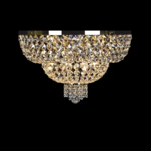 Klasyczny żyrandol typu Plafon do niskich pomieszczeń, kryształowy plafon 50 cm