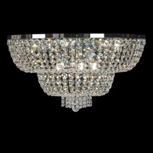 Klasyczny żyrandol typu Plafon do niskich pomieszczeń, kryształowy plafon 70 cm