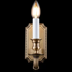 Klasyczna lampa mosiężna - Kinkiet Ghidini jednoramienny KG/2/WL