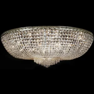 Klasyczny żyrandol typu Plafon do niskich pomieszczeń, kryształowy plafon 160 cm