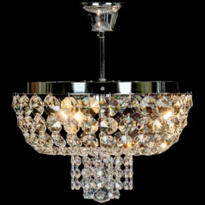 Klasyczny żyrandol typu Plafon do niskich pomieszczeń, kryształowy plafon 30 cm