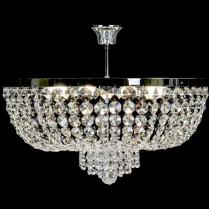 Klasyczny żyrandol typu Plafon do niskich pomieszczeń, kryształowy plafon 50 cm