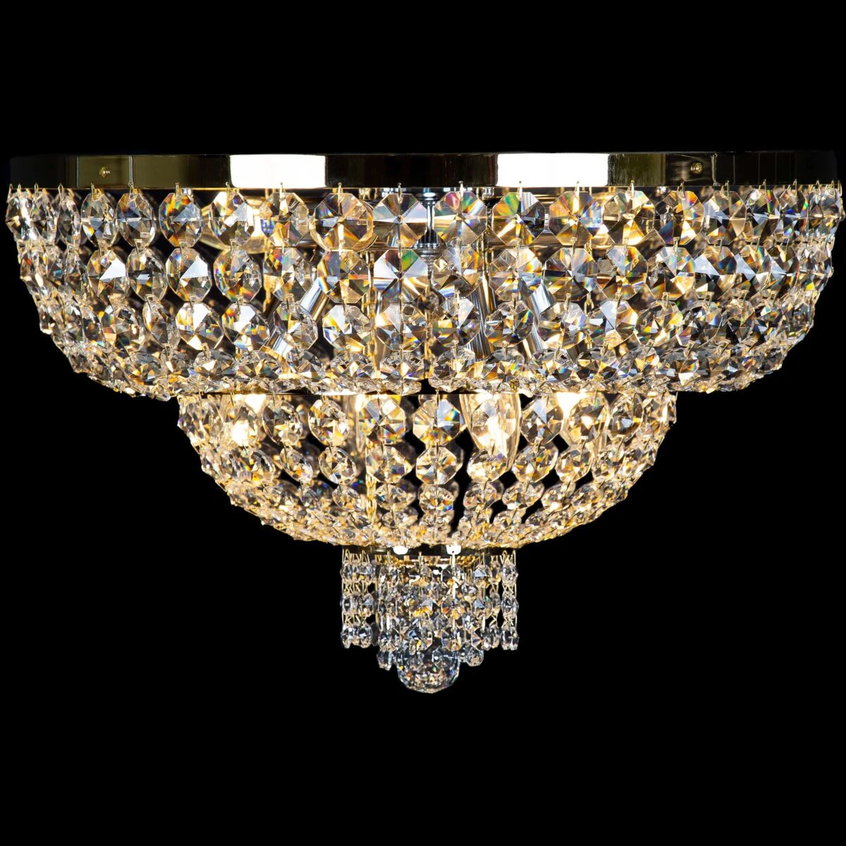 Klasyczny żyrandol typu Plafon do niskich pomieszczeń, kryształowy plafon 50 cm