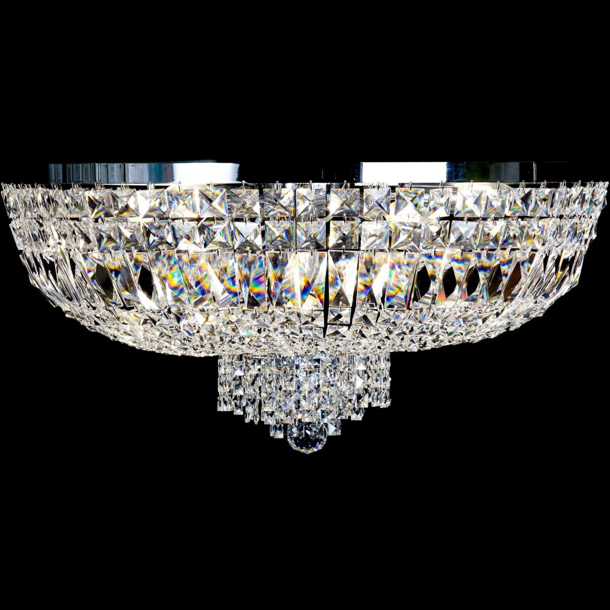 Klasyczny żyrandol typu Plafon do niskich pomieszczeń, kryształowy plafon 60 cm