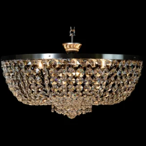Klasyczny żyrandol typu Plafon do niskich pomieszczeń, kryształowy plafon 60 cm