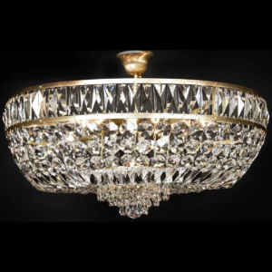 Klasyczny żyrandol typu Plafon do niskich pomieszczeń, kryształowy plafon 60 cm
