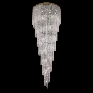 Lampa z kolekcji Spirala, spiralny kryształowy żyrandol 400cm